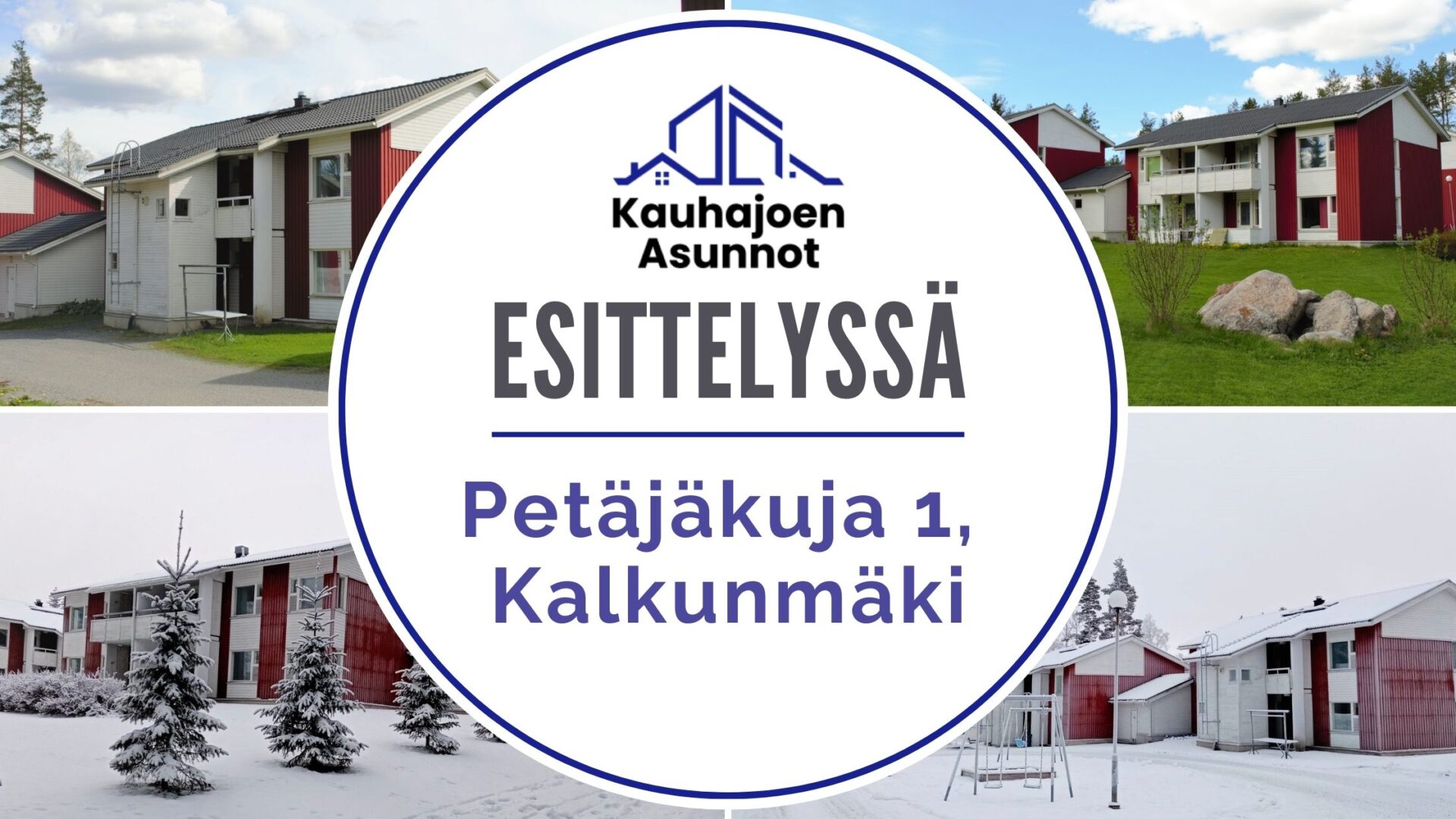 Petäjäkuja 1 on komea, punavalkoinen luhtitalokohde Kalkunmäessä.
